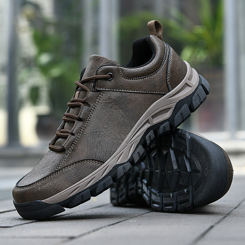 Casual Men's Leather Hiking Shoes