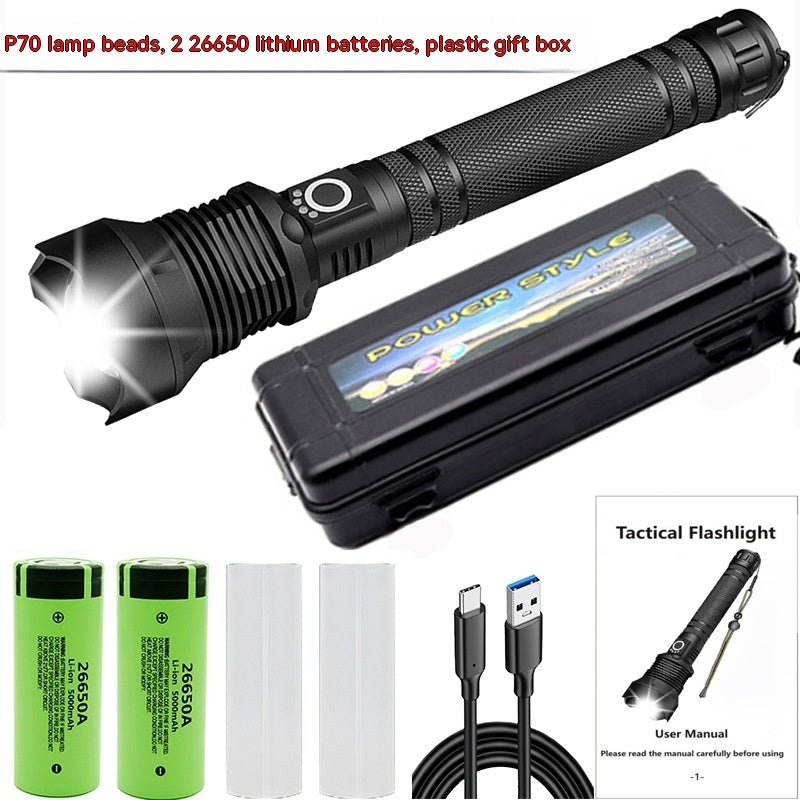 Aluminum Alloy Telescopic Zoom Flashlight