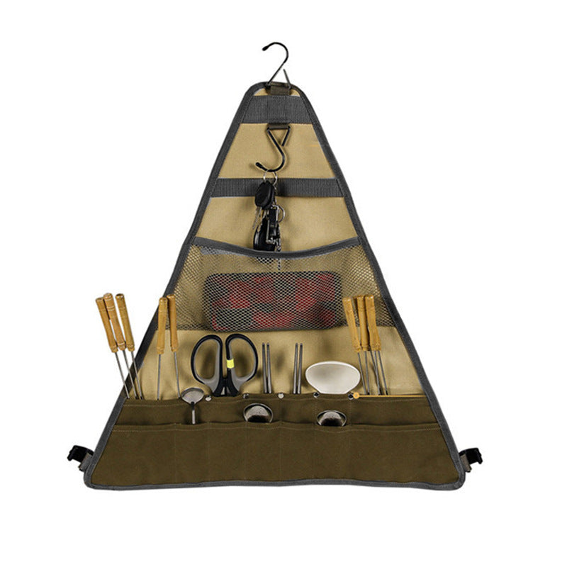Camping Hanging Cookware Foldable Tableware Bag