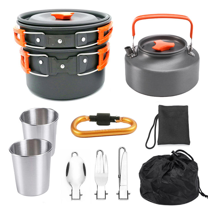Portable Cookware Mess Kit Camping Hiking Picnic