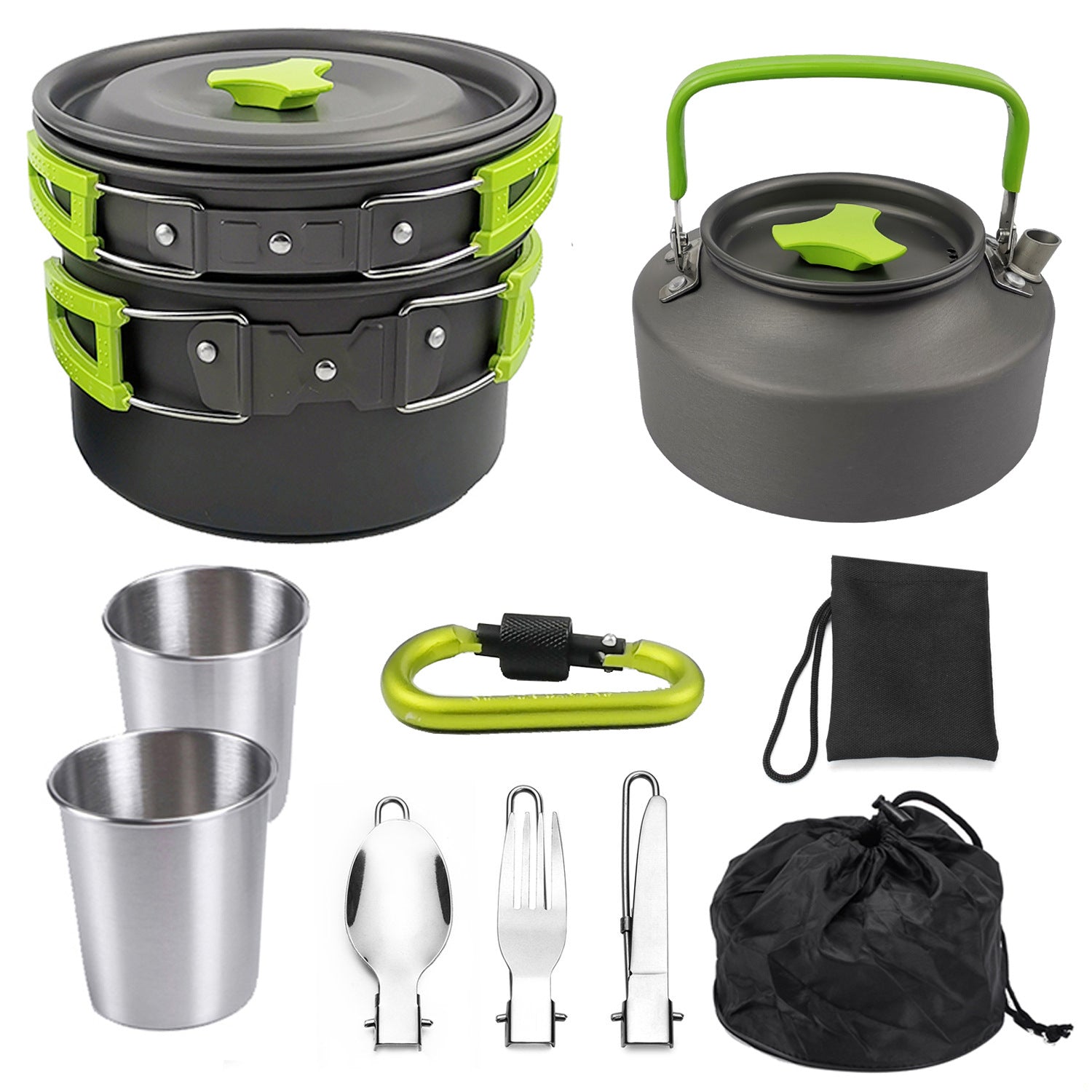 Portable Cookware Mess Kit Camping Hiking Picnic