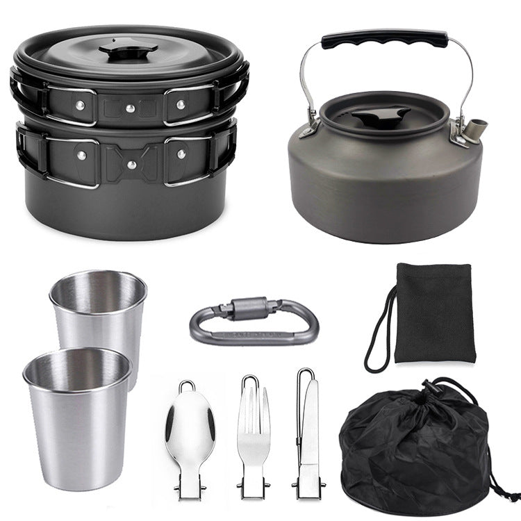 Portable Cookware Mess Kit Camping Hiking Picnic
