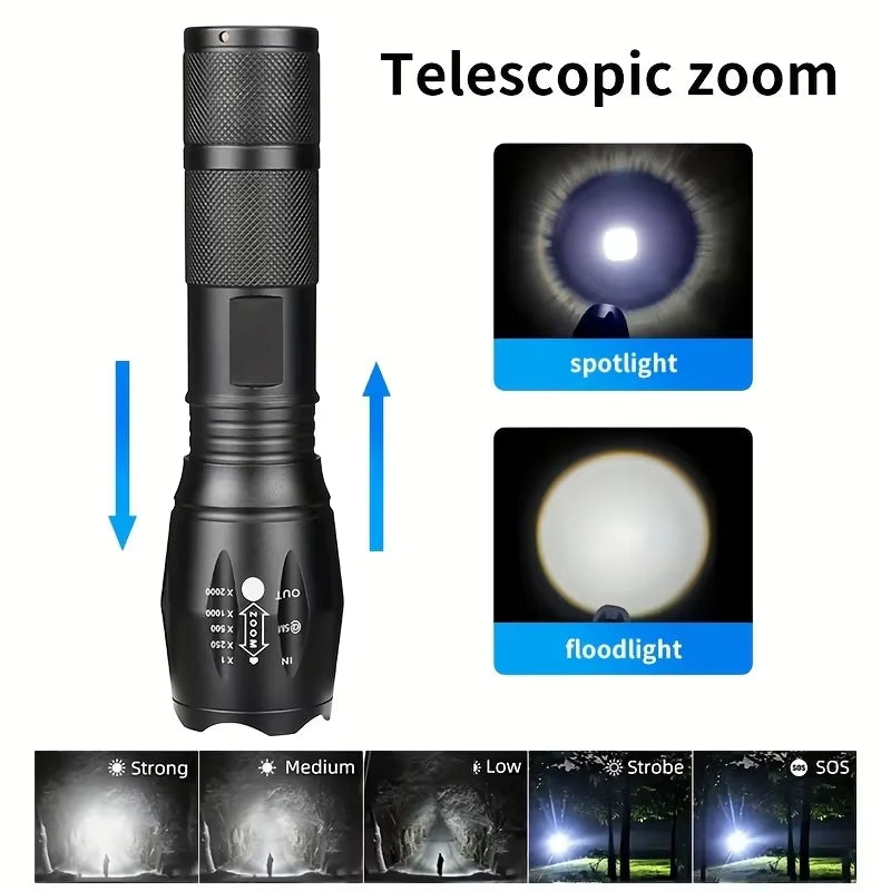High Power LED Tactical Flashlight 5-Mode