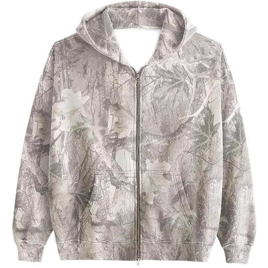 Women Camouflage Hooded Jacket