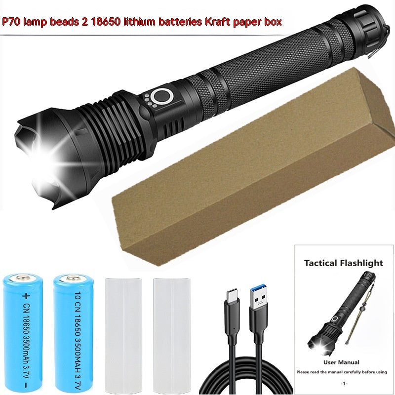 Aluminum Alloy Telescopic Zoom Flashlight