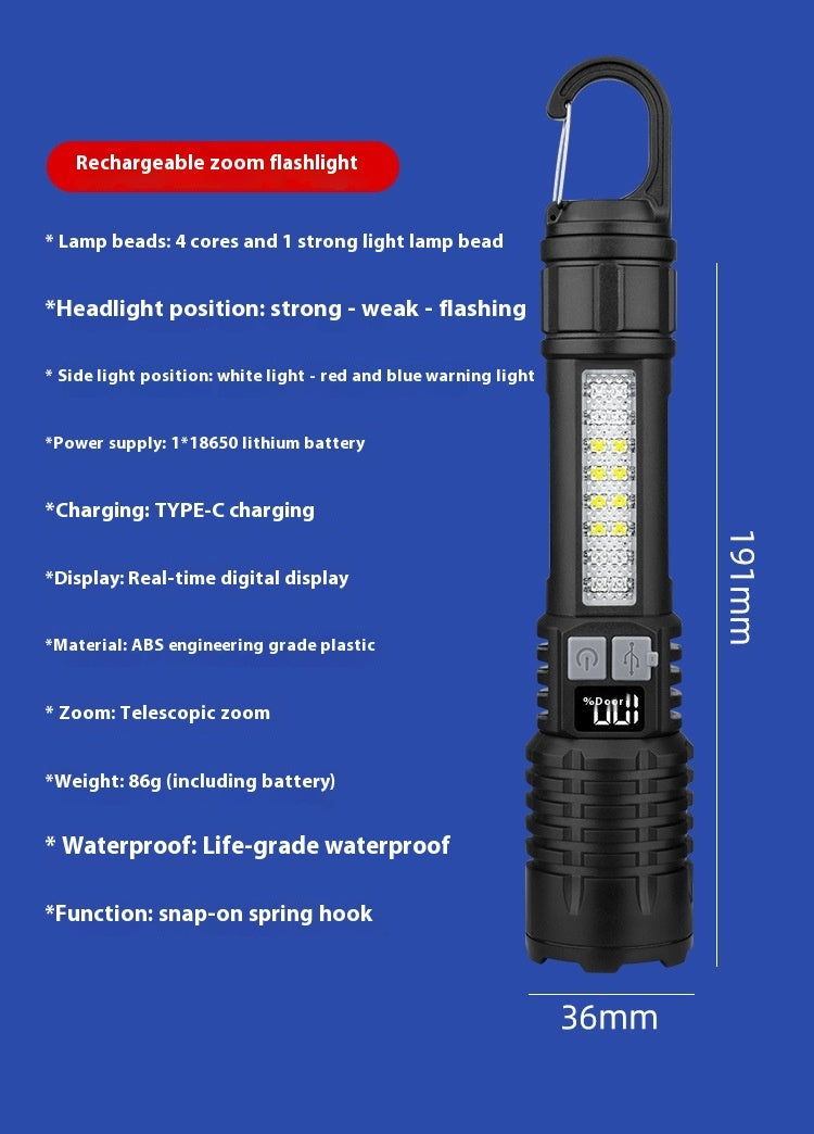 Outdoor Flashlight Patrol Portable Laser Light