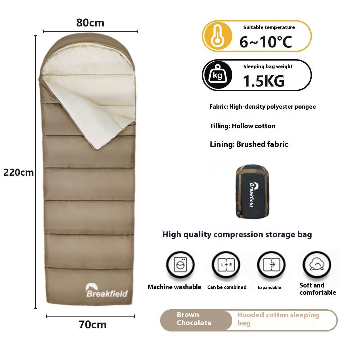 Thickened Waterproof Cotton Sleeping Bag