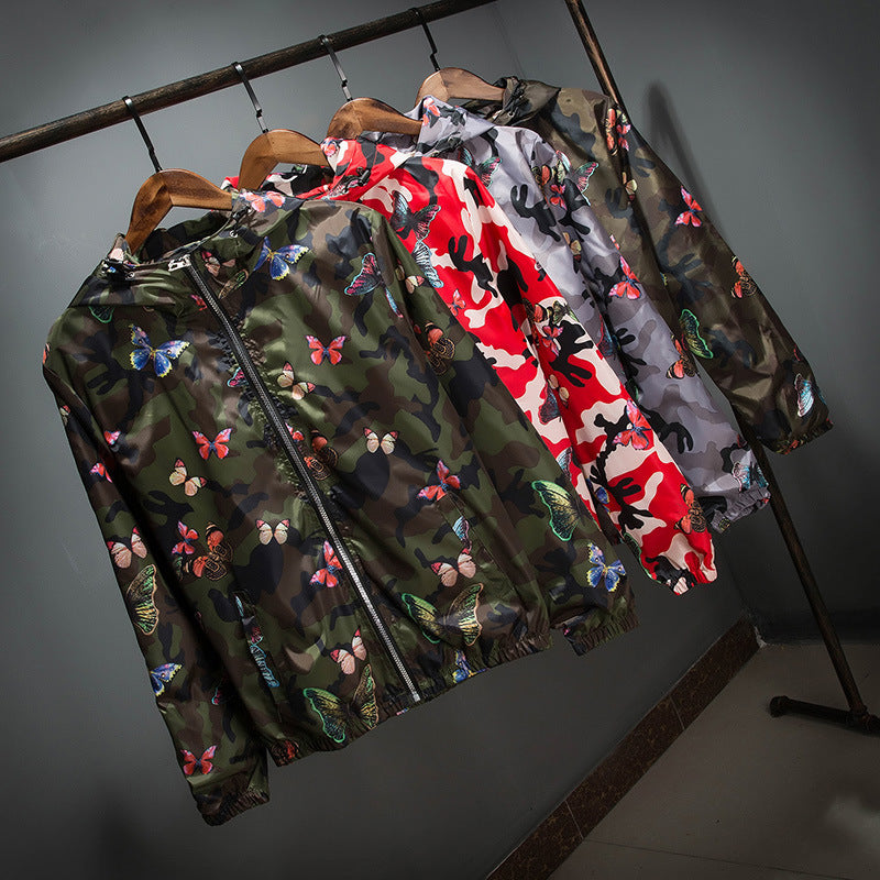 Spring and Autumn Youth Camouflage Print Jacket