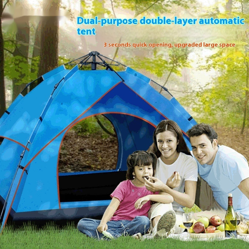 Double-layer 3-4 People Oxford Cloth Camping Tent