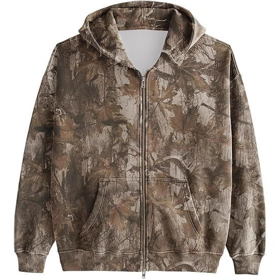 Women Camouflage Hooded Jacket