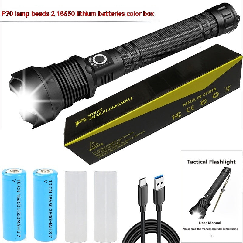 Aluminum Alloy Telescopic Zoom Flashlight