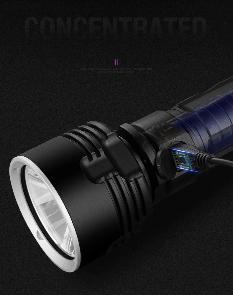 Strong Flashlight Focusing Led  Light