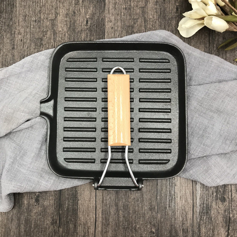 Camping Iron Steak Skillet Folding Pan
