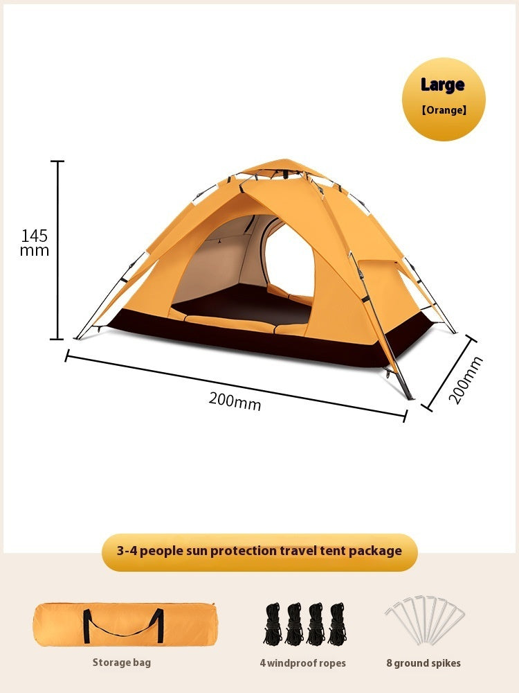 Double-layer 3-4 People Oxford Cloth Camping Tent