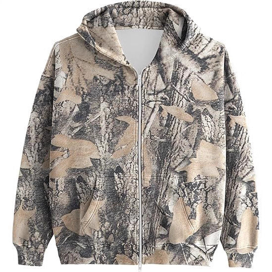 Women Camouflage Hooded Jacket