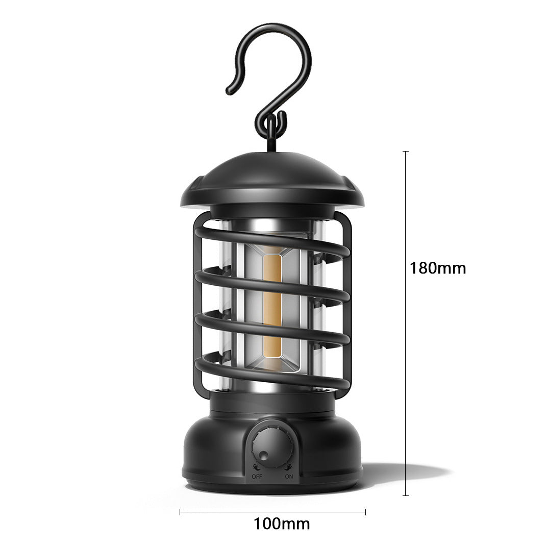 COB Portable Tent Light Retro Barn Lantern