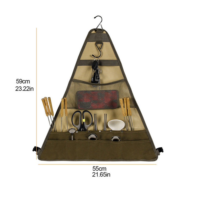Camping Hanging Cookware Foldable Tableware Bag