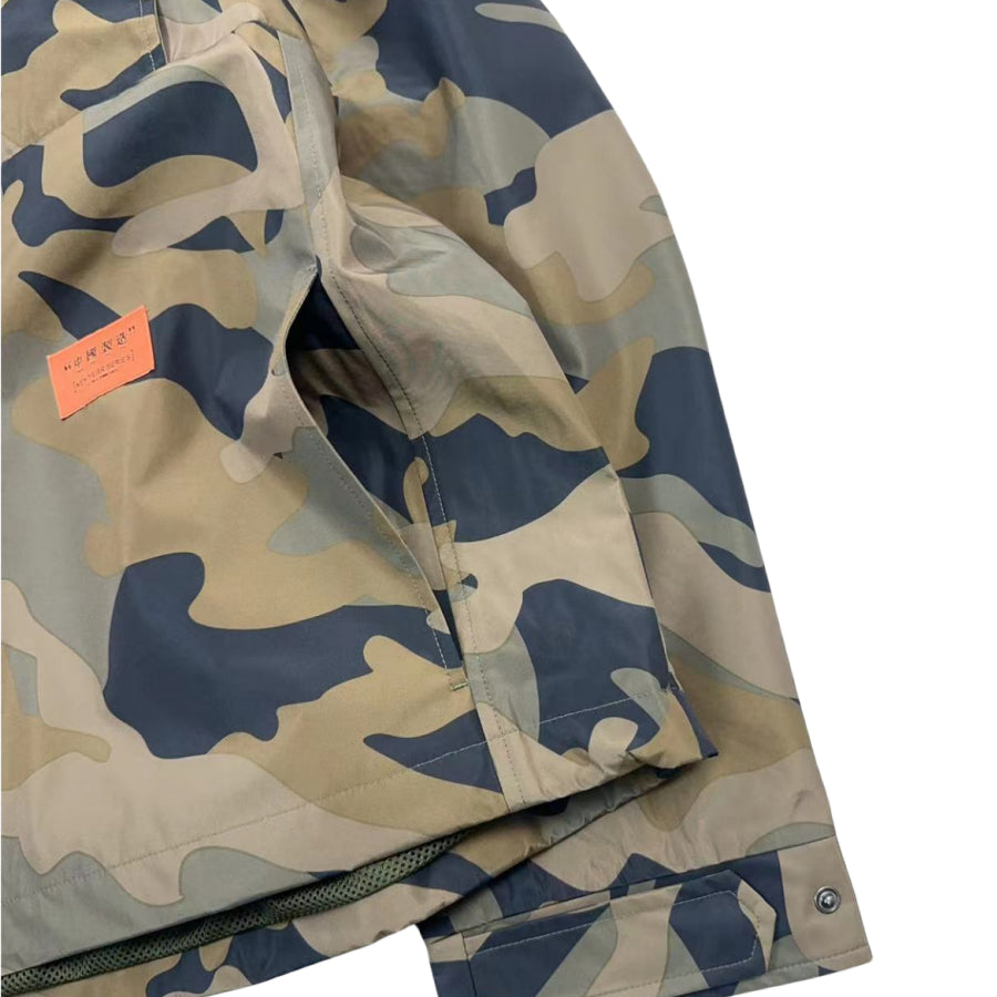 Camouflage Hooded Pullover Print Casual Jacket