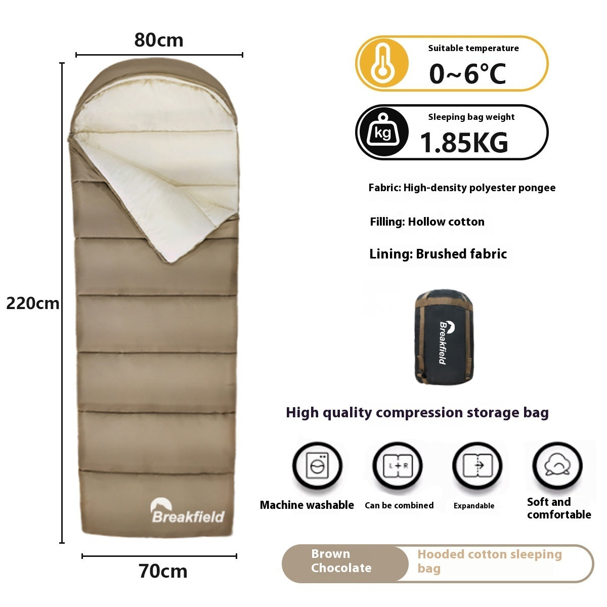 Thickened Waterproof Cotton Sleeping Bag