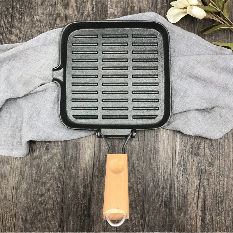 Camping Iron Steak Skillet Folding Pan