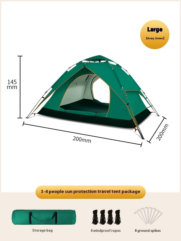 Double-layer 3-4 People Oxford Cloth Camping Tent