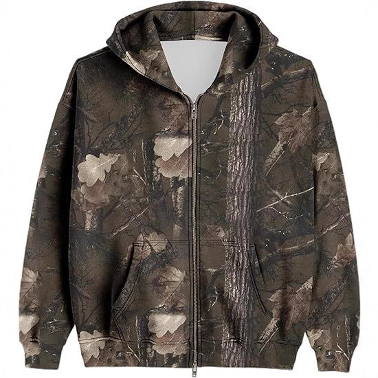 Women Camouflage Hooded Jacket