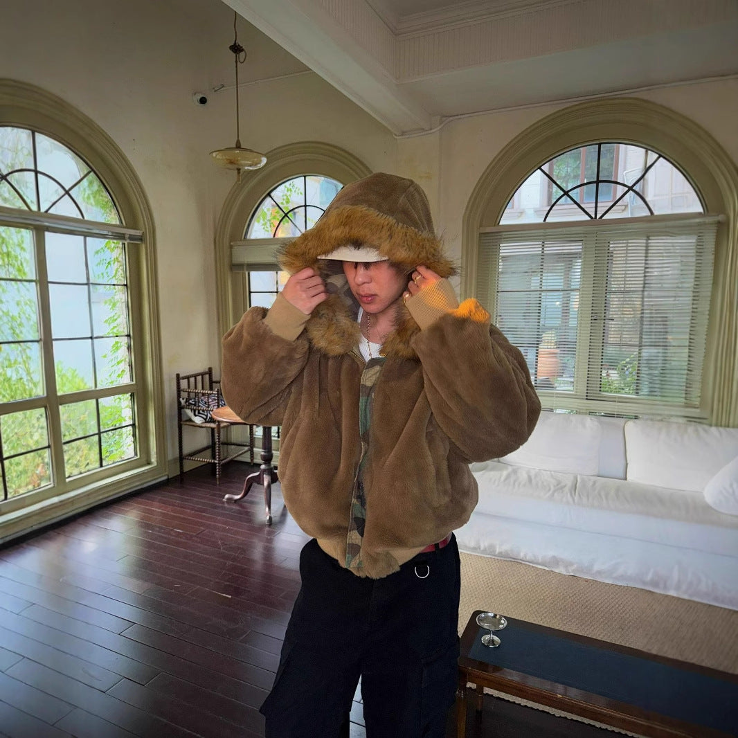 Double-sided Camouflage Cotton Jacket For Men